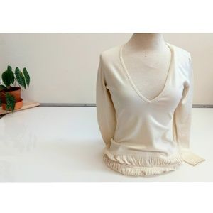 Burberry Sweater with Gathered Bottom Edging